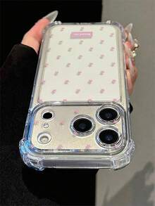 Light Pink Star Transparent Air Cushion Shockproof Phone Case, Girly Versatile, Compatible With Apple 18/18 Pro/18 Pro Max/17/17 Pro/17 Pro Max/16/16 Pro/16 Plus/16 Pro Max/15/15 Pro/15 Plus/14/14 Pro/14 Pro Max/13/13 Pro/13 Pro Max/12/12 Pro/12 Pro Max, Back To School Gift, Women's Birthday Gift, Halloween Gift, Christmas Gift - Clear - View 5