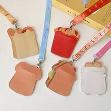 Food Cartoon Lanyard Card Holder Cute Toast Bear Student Campus Meal Card Bus Subway Card Idol Photo Card Storage Protective Case - Multicolor - View 6