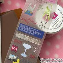 75cm/Loop Retro Y2k Beyond Order Dreamcore Die-Cut Glitter Sticker Roll DIY Photo Goo Card Scrapbooking Phone Case Journal Collage Material - Black - View 9