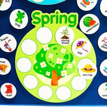Quixorblex 1 Set Four Seasons Felt Sorting, Seasonal Cognition Teaching Tool, Interactive Learning And Educational Supplies, Spring Summer Autumn Winter Matching Felt Game, Scenario-Based Teacher Teaching Material, Fun Seasonal Enlightenment Learning Teaching Aid - Multicolor - View 3