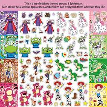 1set/8pcs Cartoon Style DIY Character Sticker Set, Multi-Design Mixed Puzzle Stickers, Desktop Holiday Decoration Display Kit, Multi-Purpose Party Game And Photo Booth Props, Perfect For Birthday Celebrations, Family Gatherings, Social Events, Holiday Parties, Cartoon Theme Parties, Scene Styling, Indoor Parties And Various Festival Celebrations - Multicolor - View 4