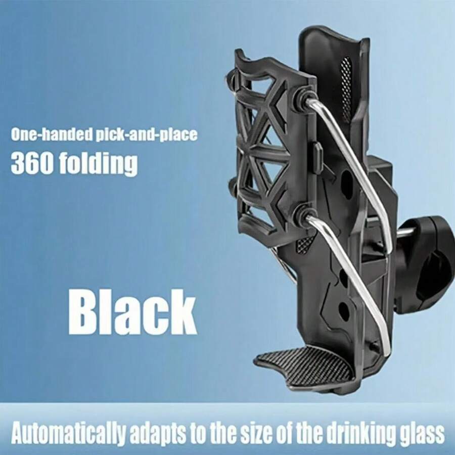 Adjustable Motorcycle/Bicycle Handlebar Cup Holder, Fits 32-77mm Water Bottles, Suitable For Suzuki, Kawasaki