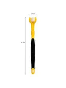 3-Sided Soft Bristle Pet Toothbrush, Suitable For Dogs And Cats, Effectively Removes Plaque And Freshens Breath, Ergonomic Non-Slip Handle, Lightweight And Portable, Pure White Minimalist Design, Practical For All Seasons, Suitable For Home, Travel And Outdoor Grooming Care - Multicolor - View 12