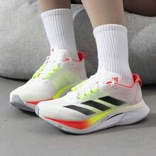 Adidas New ADIZERO BOSTON 12 Lightweight Casual Women's Running Shoes - White/Black/Red/Green - View 2