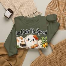 Too Cute To Spook Sweatshirt | Little Italian Ghost | Halloween Vespa Sweater - 樣式1 - 查看 8