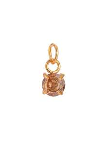 Uworld 1 buah Liontin Batu Ulang Tahun Modis dan Indah, Liontin Kalung Batu Alam Stainless Steel, Cocok Sebagai Hadiah untuk Pesta Ulang Tahun - Emas - View 11