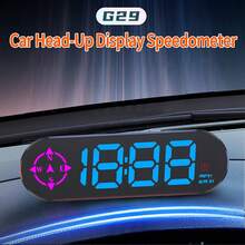 YNF GPS Head-Up Display Car Speedometer, Smart Digital Speedometer With KMH/MPH Switch, Windshield Projection, Real-Time Speed, Driving Direction, Time, Trip Distance, Overspeed Alarm, Multi-Color Display, Plug And Play Type-C USB Universal Car Accessory - G29 - View 3