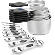 Magnetic Measuring Cups And Spoons Set, Measuring Cups And Spoons Set, Graduated Measuring Spoons, Coffee Spoons, Kitchen Gadgets, Cooking And Baking, Suitable For Dry And Liquid Baking Tools - Multicolor - View 1