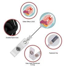 Cute Hug‑Style Human Organ Anatomical Heart Retractable Badge Reel And ID Card Holder, Cartoon Ribcage Name Tag Card Cover, Nurse Doctor Medical Staff Work Accessory Gift - Anatomy Heart - View 3