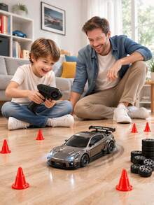 High-Speed RC Drift Car, Remote Control Racing Car, Supports Multi-Car Simultaneous Competition, Equipped With 3.7V Large Capacity Rechargeable Lithium Battery, Suitable For Children And Adults RC Hobby Toy Gift, Children's Toy Car Remote Control Car - Black - View 3