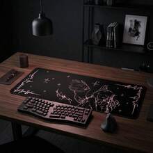 1pc Crying Angel Illustration Desk Mat | Gothic Angel Mouse Pad, Gaming Mouse Pad, Desktop Decor 15.7X35.4 In PC Computer Accessory, Extra-Large Rubber-Based Office Mat - Gothic Style - View 2