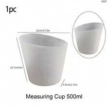 Cốc đo resin silicone trong suốt nghiêng, cốc pha trộn và rót trong suốt dày chuyên dụng với vạch chia chính xác, chống dính tái sử dụng, phù hợp cho epoxy resin, làm nến, thủ công thạch cao, làm xà phòng, đổ khuôn, lựa chọn lý tưởng cho người đam mê thủ công - Trắng - Xem 10