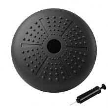 Massage Textured Balance Wobble Pad Inflatable Stability Trainer For Core Workout Posture Correction Home Gym Exercise - Black - View 1
