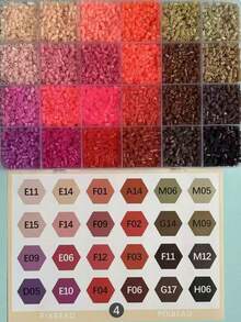 Manik-manik Perler Mini 2,6mm Seni Piksel Manik-manik Besi Mutiara Warna-warni Manik-manik Fuse Puzzle Mainan Puzzle 3D Buatan Tangan DIY - MultiWarna - View 8
