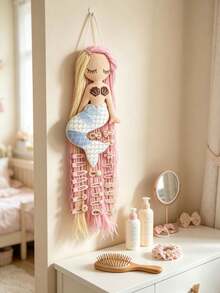 Mermaid Hair Clip Storage Rack, Cute Girls Hair Accessories Organizer, Suitable For Nursery Decor - Multicolor - View 2