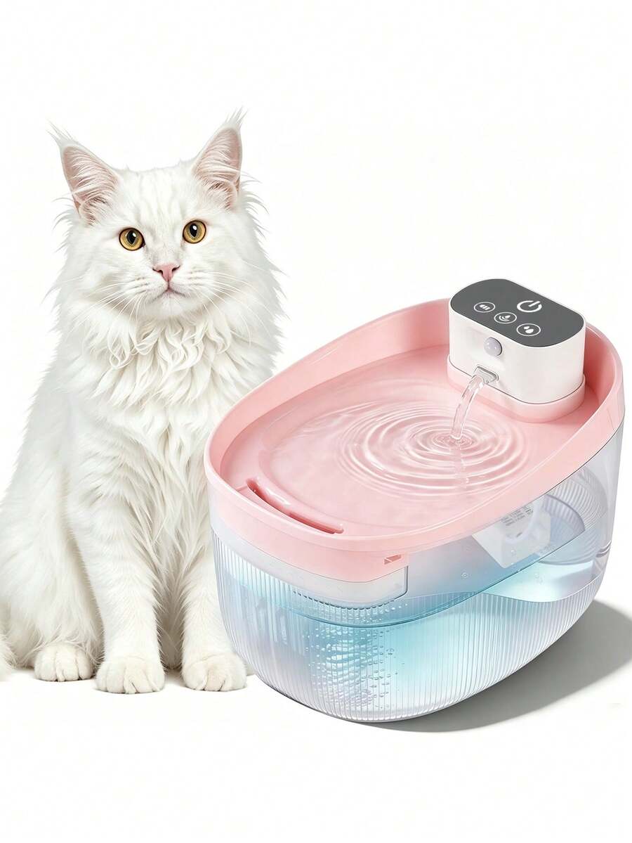 2.2L Automatic Pet Water Fountain With Motion Sensor, Smart Cat Water Dispenser For Cats And Small Dogs, Sensor Activated Drinking Fountain For Indoor Pets(Replacement Filters Can Be Purchased Separately) - 2.2L - View 1