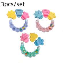 1pc Circular Ring Shape Teether,Sensory Rattle Toy,Baby Anti Eat Hand Soothing Toy,Satisfy Grasping Chewing Sucking Needs,Built In Colored Beads - Multicolor - View 14