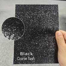 6PCS Glitter Iron-On Fabric Set, Black & Silver Dark Style Glitter Fabric, Rainbow Gradient Thick Glitter Fabric, Handmade DIY Glitter Sequin Fabric - Multicolor - View 6