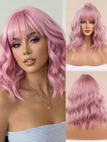 Colorful Short Straight Synthetic Hair Extensions Clip-In, Elegant & Natural, Suitable For Daily Wear, Halloween, Christmas, Cosplay, Matte Texture, Heat Resistant - Multicolor - View 13