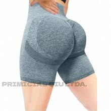 Short Esportivo Levanta Bumbum Cintura Alta Sem Costura Valorize o Corpo Com Conforto - D.K.L - Aleatório - Visão 5