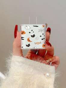 Halloween Ghost Candy Spider Web Pattern, Compatible With Iphone 18W/20W Transparent Charger Protective Case Compatible With Iphone 13/14/15 Charger Protective Case 20W Charger Protective Set, Cable Protective Case, Charging Cable Head Protective Case. Gift, Transparent Protective Case, Charger Protective Shell - Multicolor - View 3