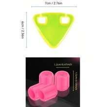 5pcs/Set Colorful Reflective Tail Light And Valve Cap, Universal Fit, Enhance Wheel Appearance, High Visibility Bicycle Accessories - No Battery Required, Improve Night Visibility And Road Safety, Vehicle Safety Accessories, Suitable For Mountain Bikes And Road Bikes, Night Visibility, Night Riding - Multicolor - View 2