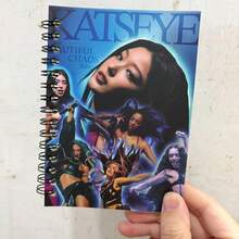 KATSEYE Y2K Girl Group Photo Spiral Notebook, 9 Different Group Cover Spiral Notebooks, International Girl Group Fan Merchandise, KATSEYE Denim / Magazine / Dark Mood Dual Cover Notebook, Six Members Full Group Photo Student Notebook Support Gift, Suitable For Classroom Notes, Fan Journal, Schedule Planning, Sticker Collage Background, Compatible With Offline Concert Support, Fan Circle Exchange, KATSEYE Global Fan Collection And Gift. - Multicolor - View 16