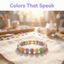 100pcs Random Mixed White Base Colorful English Letter Acrylic Beads, DIY Bracelet Phone Chain Handmade Beading Accessories - Multicolor - View 6