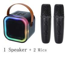 1 Set Wireless Microphone Speaker System, Suitable For Karaoke, Home Interaction, Audio Parties, Outdoor Use, Mini Portable KTV Singing, Multi-Functional External Speaker With Card Slot, One-Key Vocal Removal, Breathing Light Effect - Multicolor - View 17