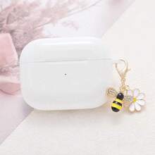 4 buah Gantungan Kunci Lebah & Bunga Minimalis Kreatif, Hadiah Liburan untuk Pacar dan Keluarga, Aksesori Liontin untuk Tas/USB Drive/Kotak Earphone, Hadiah Ulang Tahun Unisex untuk Pesta di Rumah - MultiWarna - View 5