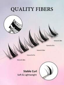 100pcs C-Curl False Eyelash Clusters, Segmented With Built-In Adhesive Strip, DIY Cartoon Style False Eyelashes, Natural Long Mixed False Eyelashes, Individual False Eyelashes, Suitable For Makeup - C - View 4