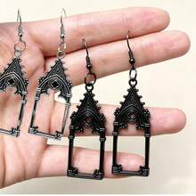 2pcs/Set Gothic Vintage Hollow Out Castle Church Charms Pendant Designer Charms Fit Jewelry Making DIY Earring Jewelry Findings - Vintage Earrings - View 2