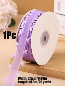 20mm High Quality Heart-Shaped Tulle Ribbon, Mixed Colors, Polyester Material, Suitable For Bows, Hair Accessories, Floral Arrangements And Gift Wrapping, Perfect For Christmas, Wedding, Thanksgiving And Valentine's Day Decorations - Double-sided Heart - View 12