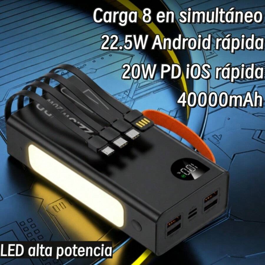 JIDITECH Power Bank - Negro - View 1