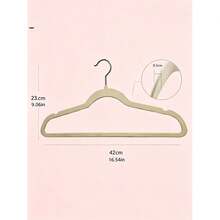 1pc Premium Velvet Hanger, Non-Slip Thin Felt Hanger, Sturdy And Durable Heavy-Duty Coat And Suit Hanger, Ideal Closet Accessory For Wardrobe Use - Multicolor - View 6