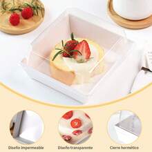 Pastry Packaging Boxes - White - View 4
