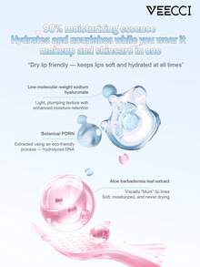 VEECCI Glowing Moisturizing Lip Balm, Long-Lasting Natural Shine, Mirror-Like Glossy Hydration, Watery Highlight Lip Balm, Perfect For Makeup Beginners - #L01 Nude Smoky Pink - View 5