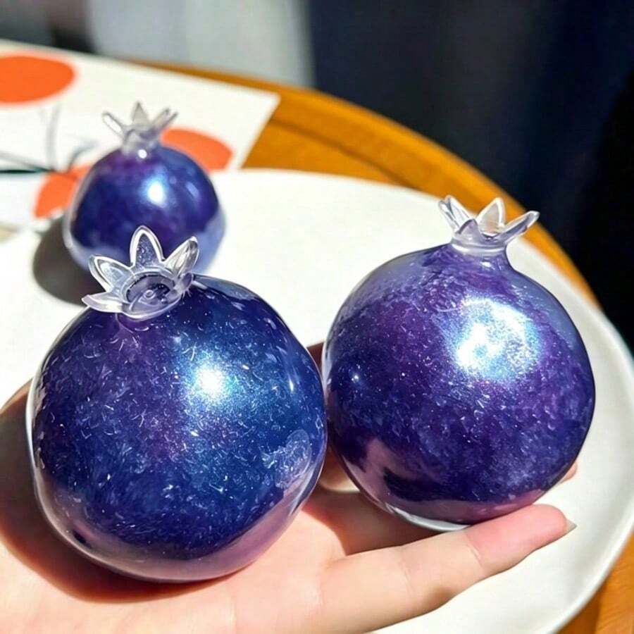 1pc Cute Large Blueberry Squishy Toy, Slow Rebound Stress Relief Toy, Cheese Squishy, Dumpling Squishy, Fingertip Toy