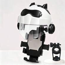 1PC Silicone Shock-Absorbing Anti-Slip Anti-Vibration Upgraded Cycling Phone Holder With Personalized Motorcycle Style Helmet, Handlebar / Rearview Mirror Dual Mount, Easy Installation Fixed Bracket, Universal Electric Scooter, Motorcycle Accessories, Bicycle Accessories, Outdoor Cycling Essential - Multicolor - View 5
