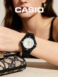 Casio Women's Sporty Analog Quartz Watch, Black Resin Case, White Dial, Rotating Bezel, Date Window, Suitable For Beach, Surfing, And Vacation Gift - one-size - View 3