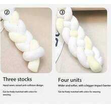 5m Baby Crib Bed Guard Rail Soft Padded Anti-Collision Strip, Baby Bedside Guardrail Protective Strip - Multicolor - View 3