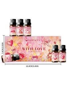 EMBRACEX. 6pcs/Set 10ml Heart-Shaped Essential Oils, Valentine's Day Gifts, Women's Candles, Vanilla, Cherry, Coconut Fragrance, Car Air Freshener, Aromatherapy Oils, Rattan Diffuser, Room Deodorizer, Car Fragrance Oils, "I Love You", "Amber Romance", "Forever Love", "Sweet Kiss", "Love Potion", Holiday Essential - Gift - 查看 6