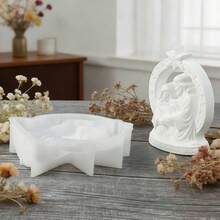 SILIKE LUFEI قطعة واحدة قالب سيليكون ثلاثي الأبعاد على شكل قوس DIY للراتنج والإيبوكسي والجبس والأسمنت، ديكور منزلي، حرف يدوية، قابل لإعادة الاستخدام، سهل الإزالة، هدية للعطلات وأعياد الميلاد، قالب صب سيليكون - قالب سيليكون - مشاهدة 5