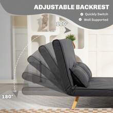 2 Seat Charcoal Grey Linen Look Sofa Bed Frame In Polyester For Living Room And Bedroom - Dark Grey 2 Seat - View 5