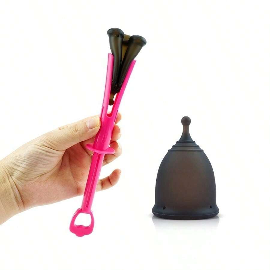 1pc Women's Tampon Applicator Tool, Microwave Cup Sterilizer Pusher, Placement Tool, Also Suitable For Placing Tampons, Y-Shaped And Cylindrical - Multicolor - View 1