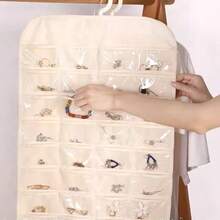 80-Pocket Large Wall-Mounted Jewelry Organizer Bag,Multi-Compartment Storage For Necklaces, Earrings, Rings | Space-Saving Design For Wardrobe, Doors & Christmas Gifts, A Back-To-School Season Essential - Multicolor - View 4