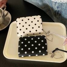 Heart Polka Dot Card Holder, Korean Style Fashion Minimalist Niche Multi-Function Women's Card Wallet Storage Bag - Multicolor - View 3