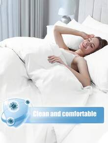 Disposable Bedding Set For Double Bed, Includes Duvet Cover, Fitted Sheet And Pillowcase, Suitable For Travel, Business Trip, Hotel, Hospital - Multicolor - View 3