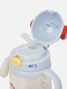 Balabala Botol Minum Anak Bentuk Penguin Lucu, Botol Minum Portabel dengan Sedotan untuk Balita - biru es - View 6