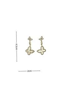 1 Pair Elegant Butterfly Design Earrings, Unique Versatile Earrings For Women - Gold - View 5
